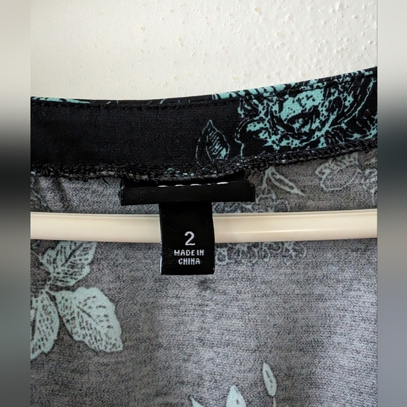 Torrid black and aqua faux wrap dress - Picture 6 of 6